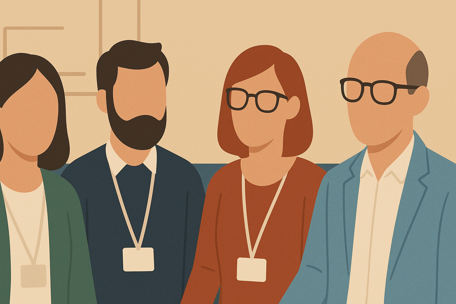 Faceless conference participants